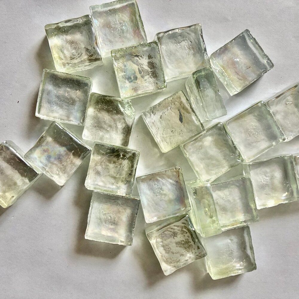 Clear Glass SQUARES for Mosaics, Crafts, or Home Decor